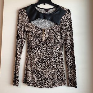 Night Out Blouse in animal print.